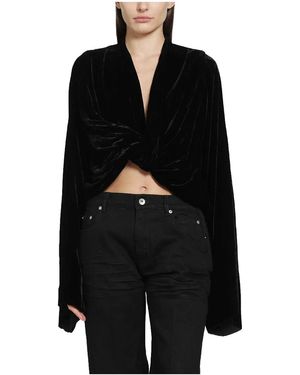Rick Owens Twist Long-Sleeve Top Ro02F5272 V 09" - Black