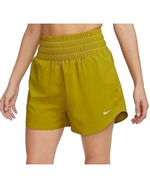 Nike Dri-Fit High-Waisted 3" Brief-Lined Shorts "Moss" Dx6642 390" - Yellow
