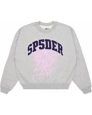 Sp5der Varsity Web Crewneck 259" - Black