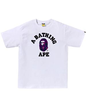 A Bathing Ape Colour Camo University T-Shirt 1M30 110 019" - Black