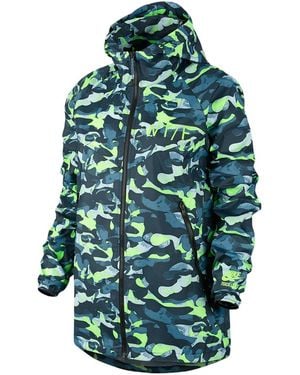 Nike Tech Fleece Camo Windrunner Jacket "Stratus Ghost" 687611 482" - Green