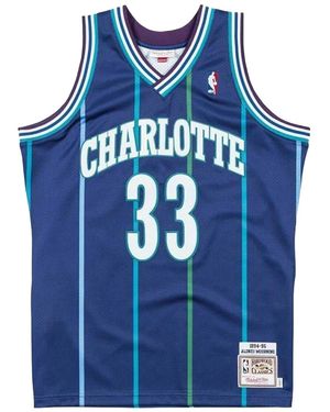 Mitchell & Ness Nba Alonzo Mourning Authentic Jersey "1994 Charlotte Hornets - Blue