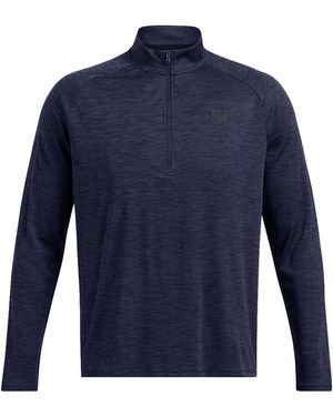 Under Armour Long Sleeve Tech Textured 1/2 Zip High Neck "Midnight 1382797 410" - Blue