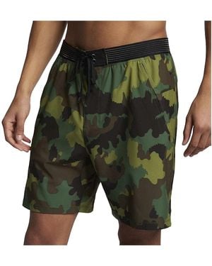 Hurley Phantom Alpha Trainer Camo Shorts 18" "Cargo Khaki" Bq0250-325" - Black
