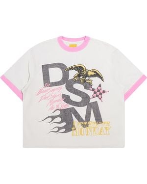 DIET STARTS MONDAY Ringer T-Shirt "Antique" Dsm Ps26 006" - Black