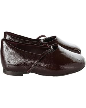Tory Burch Gemini Link Mary Jane Ballet "Plum/ 178209-500" - Black