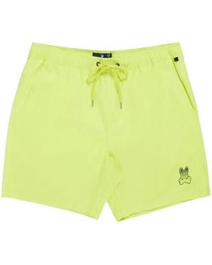 Psycho Bunny Strype Hydrochromic Swim Trunks "Lime Granita" B6W816X1Nl Lmg" - Black