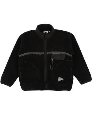 Gramicci Knit Jq Tape Fleece Jacket "And Wander - Black