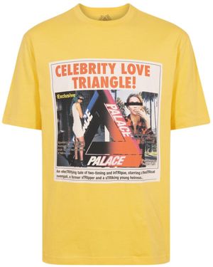 Palace Love Triangle T-Shirt" - Black