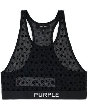 Purple Brand Mesh Racer Bracelets W8012 Mwwb324" - Black