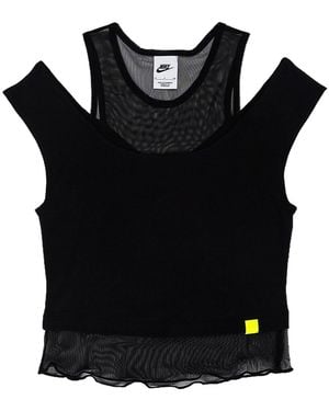 Nike Serena Williams Design Crew X Knit Cropped Tank Top Volt" If0550 010" - Black
