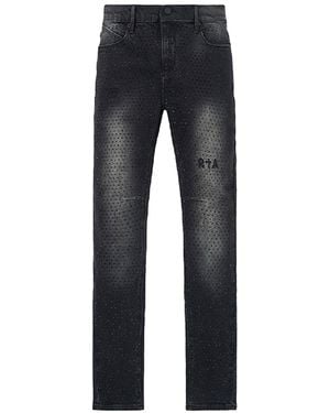 RTA Bryant Skinny Jeans "Inkstone Crystal" Mdgdd1146 J1205Ikscr" - Black