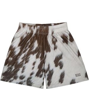 Bravest Studios Cow Print Shorts Bs143" - Black