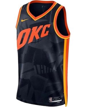 Nike Nba Oklahoma City Thunder City Edition Jersey "Signal Dx8543 419" - Black