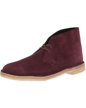 Clarks Originals Desert Boot "Bordeaux Suede" 382228 Bordeaux Suede" - Purple