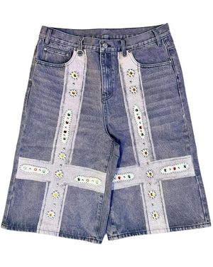 Bravest Studios Sapphire Jean Shorts Rhinestone" Bs76" - Black