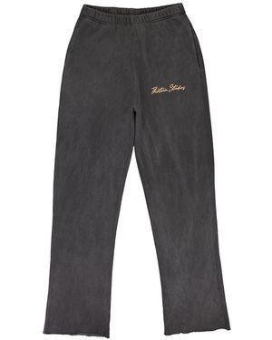 THIRTEENTH STUDIO Oil Wash Joggers Oil Wash Sweatpants" - Black