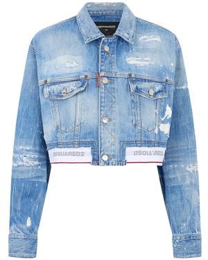 DSquared² Boxy Jean Jacket "Light Wash" S72Am1132D30038470" - Blue