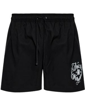 Amiri Hollywood Swim Trunk Amb0Sw1001 001 Blac" - Black