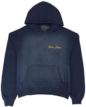 THIRTEENTH STUDIO Faded Hoodie Fadded Hoodie" - Blue