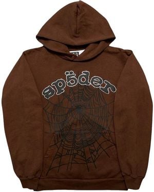 Sp5der Og Web Complexcon Exclusive Hooded Sweatshirt 314" - Brown
