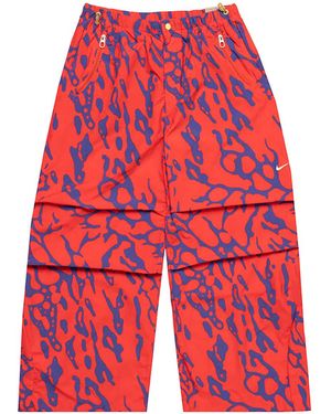 Nike Project F.R.O.G. Parachute Trousers "Light Crimson Deep Night Light Lemon Twist" Hq0467 635" - Red