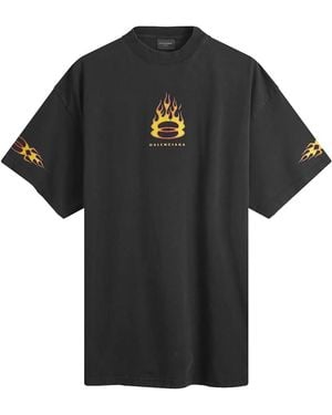 Balenciaga Burning Unity T-Shirt 787349 Tqvw7 1134" - Black