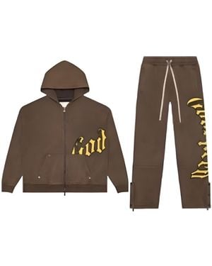 GODSPEED NEW YORK Og Logo Sweatsuit V2 "Washed Charcoal Gs016" - Black