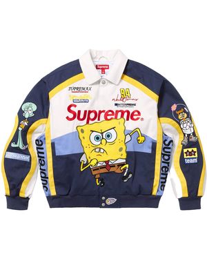 Supreme Spongebob Squarepants Jeff Hamilton Racing Jacket "Ss25 - Black