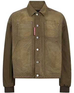 DSquared² Garment Dyed Carpenter Jacket D35106962" - Green