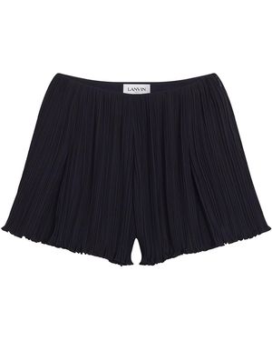 Lanvin Pleated Shorts Rw Tr0007 5904 P24 10" - Black