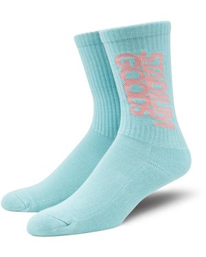 Stadium Goods Crew Sock "Lake" Sgs0462" - Black