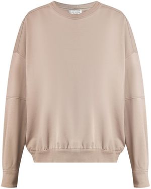 Brunello Cucinelli Relaxed Sweatshirt "Coyote" Brun1942" - Black