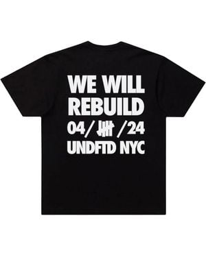 Undefeated Quake We Will Rebuild T-Shirt 3Nm4O5Ti" - Black