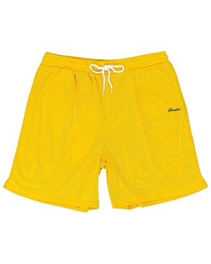 Sinclair Script Logo Mesh Shorts Smb05 6 Ylw" - Black