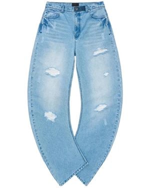 RTA Xander Barrel Leg Jeans "Glacier" Mexod1249 J2275Glabl" - Blue