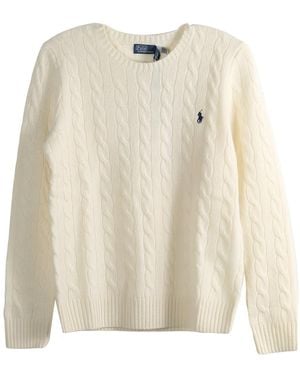 Polo Ralph Lauren Embroided Logo Cable-Knit Jumper "Authentic Cream" 211971865001" - Black