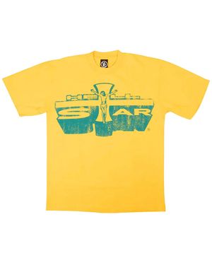 HELLSTAR Jesus Emblem T-Shirt Hsr120" - Yellow