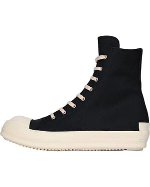 Rick Owens Hollywood High Top Trainer Milk" Du01E3800 Doeh3 911" - Black