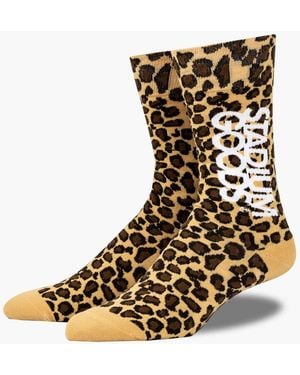Stadium Goods Leopard Exotic Crew Socks - Yellow