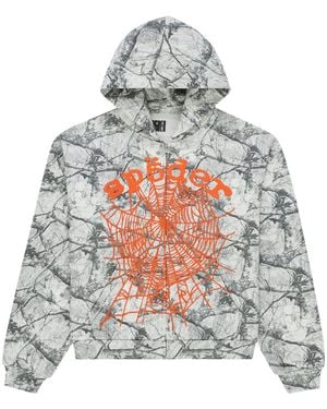 Sp5der Real Tree Og Web V2 Zip Up Hoodie 419" - Black