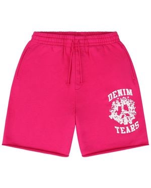 DENIM TEARS Denim University Sweatshorts Dt626" - Pink