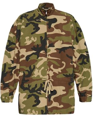 Fear Of God Military Nylon Mocneck Anorak Jacket "Woodland Camo" 202Bt244808F" - Green