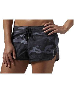 Reebok Wor Woven Aop Camo Shorts Aj3466" - Black