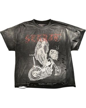 SEKRIT Chopper Girl T-Shirt "Arctic" Skrt011" - Black