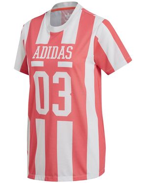 adidas Originals Varsity Striped Short Sleeve T-Shirt "Vintage Flared" Ce0980" - Black