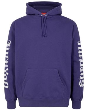 Supreme Ambigram Hoodie "Ss22" Su11611" - Blue