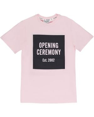 Opening Ceremony Box Logo T-Shirt 95 Ocy 1139" - Black