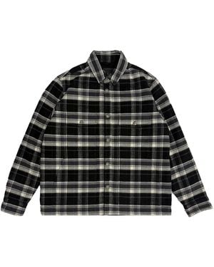 Chrome Hearts Work Dog Quilted Shirt Jacket Chrm0528" - Black