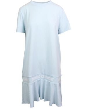Opening Ceremony Scallop Oc Elastic Logo T-Shirt Dress 95 Ocy 0017" - Black
